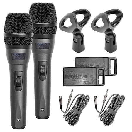 5 Core 2PCS Premium Vocal Dynamic Cardioid Handheld Microphone Neodymium Magnet Unidirectional Mic ND-32 ARMEX 2PCS